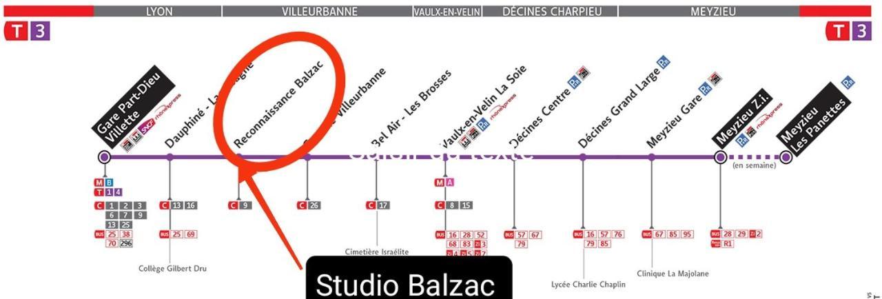 Apartamento Studio Balzac Villeurbanne Exterior foto
